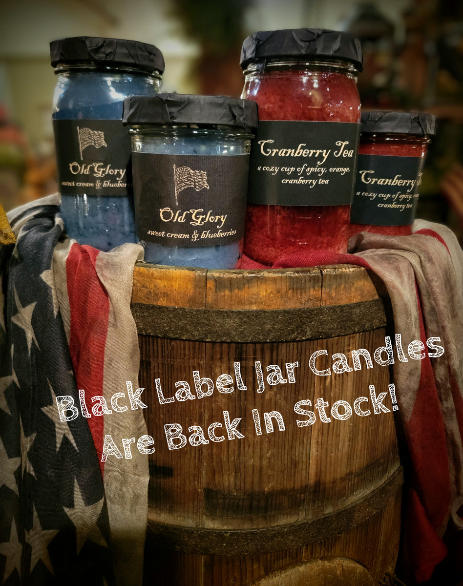 BLACK LABEL JAR CANDLES MADE IN USA! 🇺🇲 Old Farmhouse Primitives