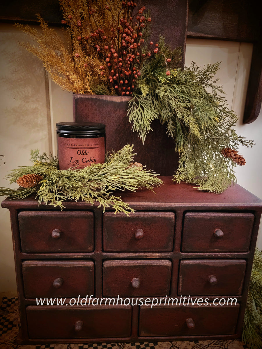 BW8 Primitive 8 Drawer Apothecary MADE IN USA! Old Farmhouse Primitives