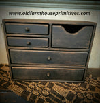 #BW5DB Distressed Black "Colonial Keeper" Cubby