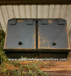 #BW2BC-DB Distressed Black 2 Bin Cubby MADE IN USA!