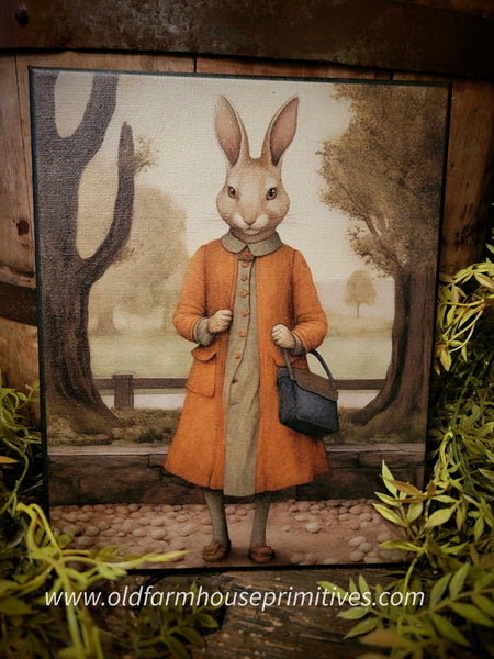 #HGC1001 Vintage "Roxy" The Rabbit 8x10 Canvas Print