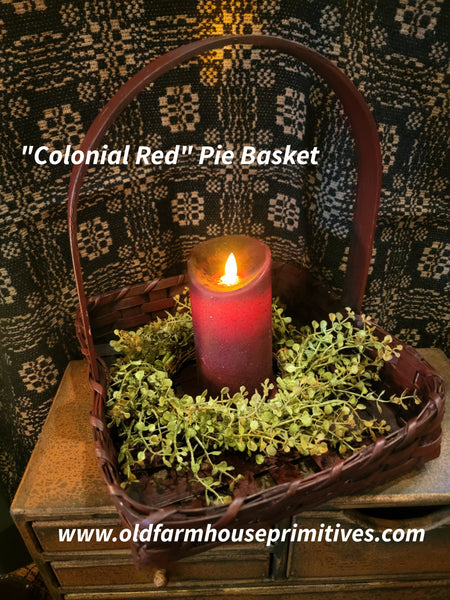 #WGPB-CR Primitive "Colonial Red" Pie Basket