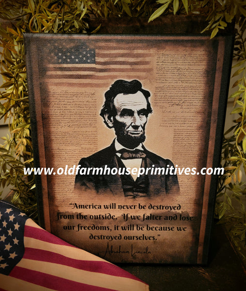 #HGC1044  "Abraham Lincoln Quote" 8x10 Canvas Print