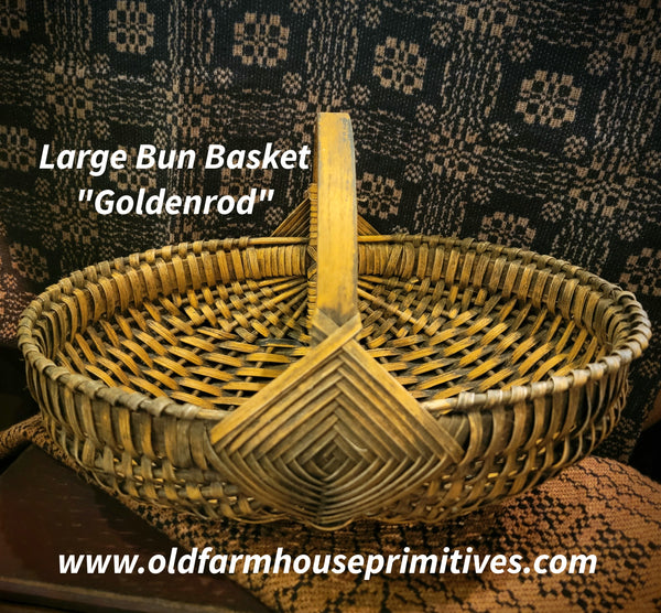 #WHLBB-GR Primitive Large "Goldenrod" Bun Basket