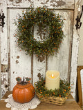 FG6379 6In Blaze Berry Candle Ring/Pumpkin