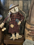 DAW-MRS  Primitive Standing Mrs Scarecrow Doll 🐦‍⬛ (MADE IN USA)