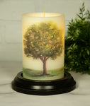 6VP-WST-SU/V   "Watercolor Tree"-Summer Wax Candle Sleeve