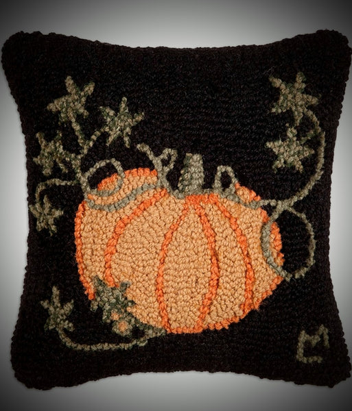 #B04A Cinderella Pumpkin 14x14In Hooked Pillow