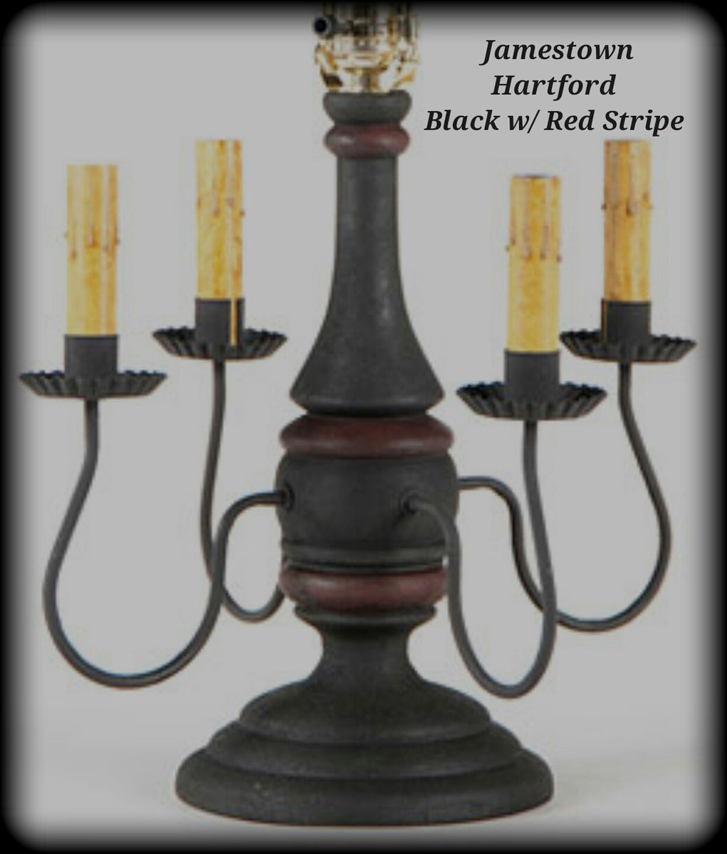 9188 Primitive Jamestown Lamp in Hartford Colors (Made In USA