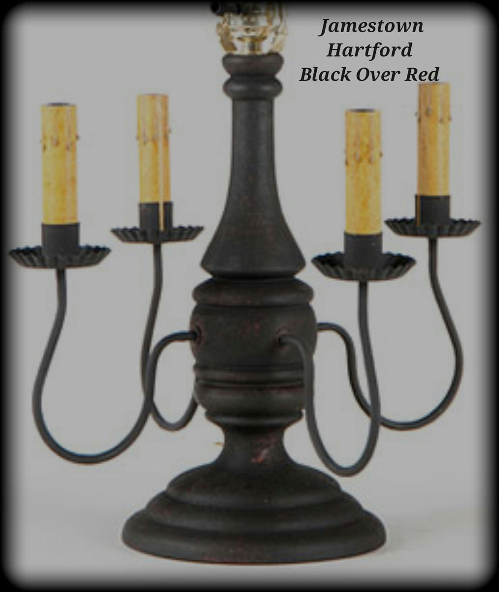 9188 Primitive Jamestown Lamp in Hartford Colors (Made In USA