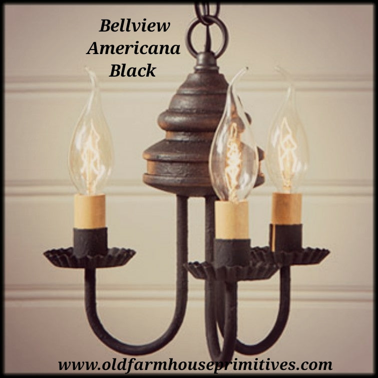 9120T Bellview Wooden Chandelier In Americana Colors (Made In USA