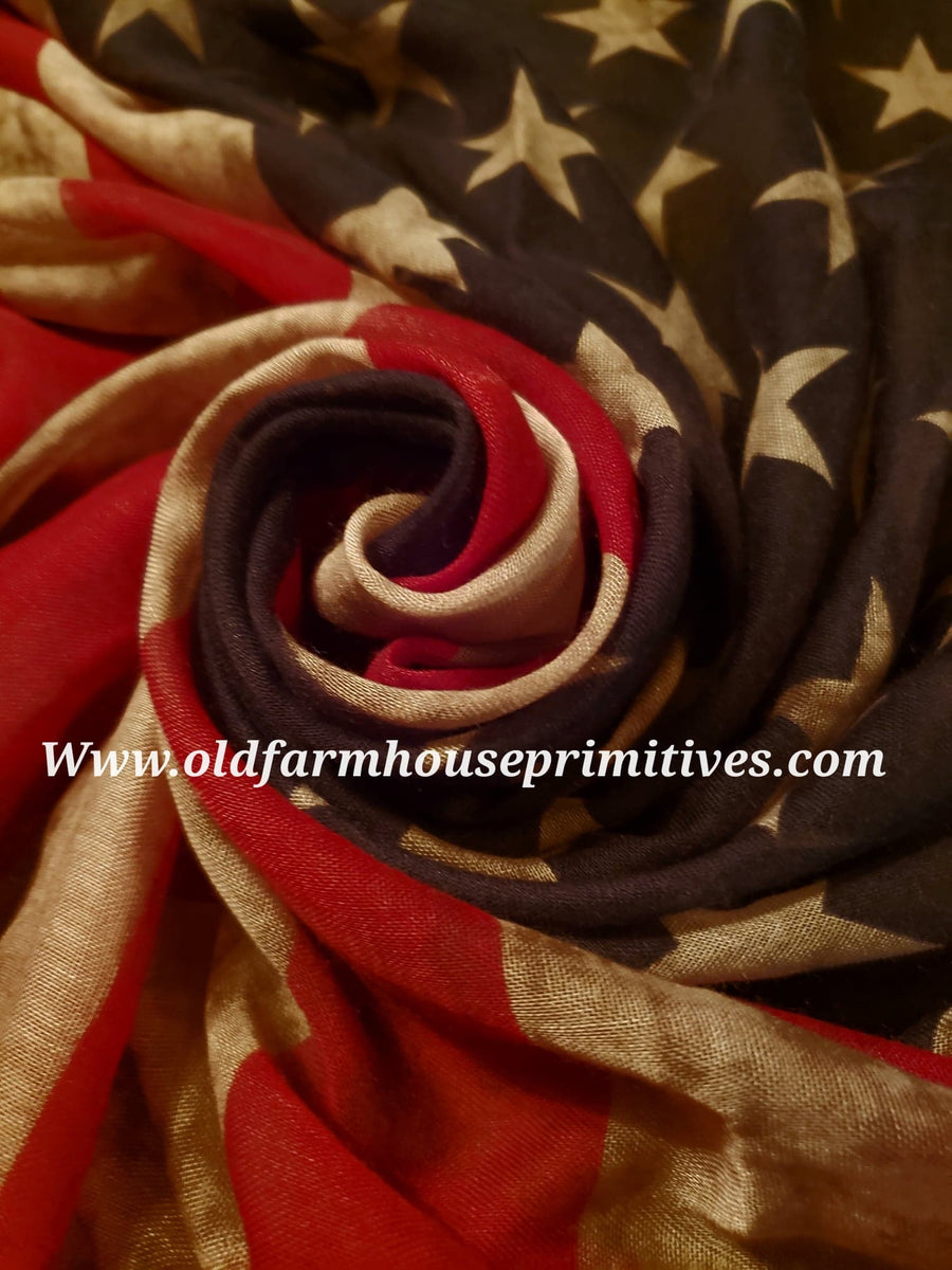 VAFS Vintage American Flag Scarf (Made In USA) 🇺🇸 #1 Seller