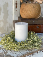 #LV4006 Hedgepath Leaves Candle Ring 6"