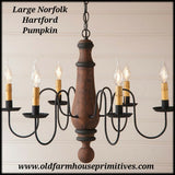 #9148H Large Wooden Norfolk Chandelier Hartford Colors (Made In USA)