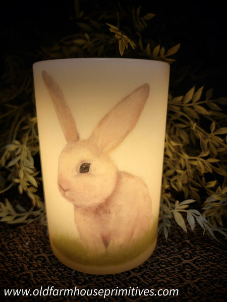 6VP-TBU/V  6In Tiny Bunny -Candle Sleeve Vanilla 🐰