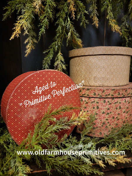 #TGCMR Primitive "Aged" Round Reproduction Pantry Boxes