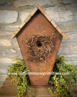 #BH2PKN Rustic Pumpkin "HAVEN" Birdhouse MADE IN USA