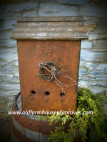 #BH1PKN Rustic Pumpkin "NEST INN" Birdhouse MADE IN THE USA