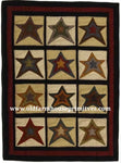 #HSD421593 Primitive Cream Star Patch Wool Felt Appliqué Rug