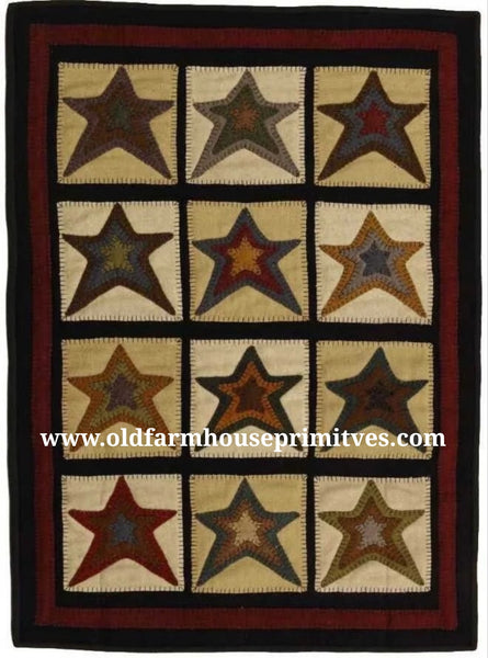 Primitive Star Rug PRIMITIVE DECOR – Old Farmhouse Primitives