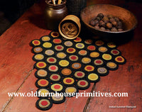 #HSD1049 Indian Summer Diamond Wool Penny Mat