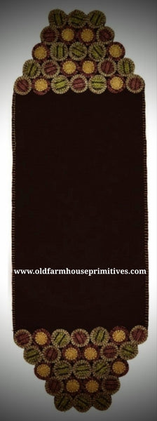 HSD212559 Dakota Brown Wool Penny Table Runner