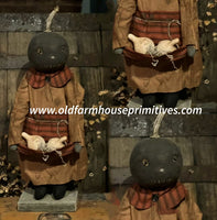 #DAWF17 Primitive Pumpkin Doll "BRAELYN" with Gourds MADE IN USA!