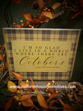 #VBD1565 "Plaid October" 8x10 Canvas Print