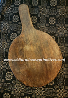 #BB003 Primitive Round Treen Bread Board