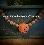 #JOLG2O Primitive Spiced Orange Jack O Lantern and Pantry Apple Garland