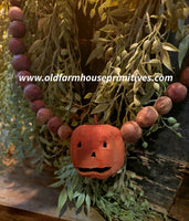 #JOLG2O Primitive Spiced Orange Jack O Lantern and Pantry Apple Garland