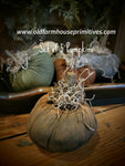 #DAWF80 Primitive Assorted Stuffed Pumpkins Set of 5 MADE IN USA