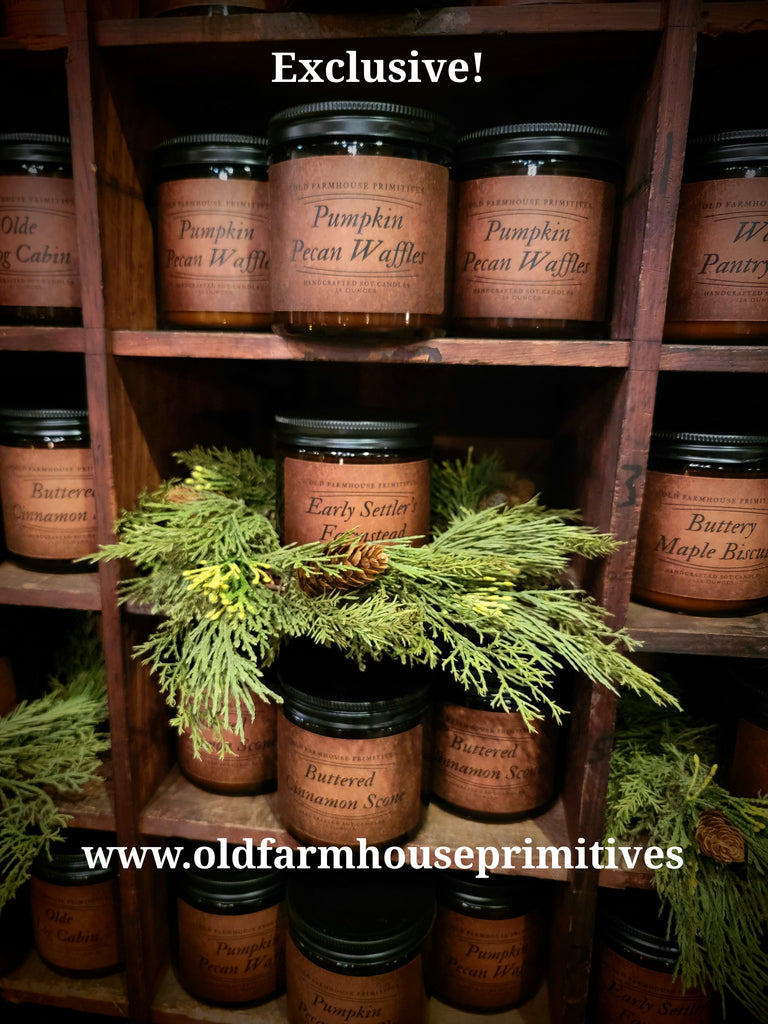 EXCLUSIVE! Old Farmhouse Primitives 16oz Soy Jar Candles ♥️ NEW SCENTS