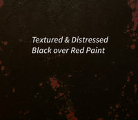 #WHLWB-R Large Primitive Wall/Door Box Black over Red