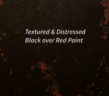 #WHLWB-R Large Primitive Wall/Door Box Black over Red