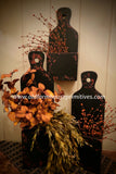 #WHLWB-P  Large Primitive Wall/Door Box Black over Pumpkin