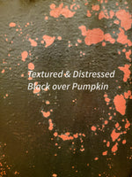 #WHSWB-P Small Primitive Wall/Door Box Distressed Black over Pumpkin