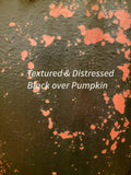 #WHLWB-P  Large Primitive Wall/Door Box Black over Pumpkin