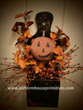 #WHMWB-P Medium Primitive Wall/Door Box Black over Pumpkin