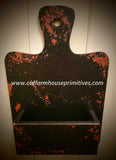 #WHCBB-P Cutting Board Style Wall/Door Box Black over Pumpkin
