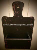 #WHCBB-R Cutting Board Style Wall/Door Box Black over Red