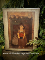 #VBD1688 "Colonial Farmhouse Girl" Canvas