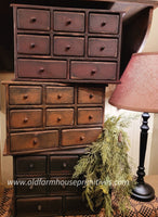 #BW8 Primitive 8 Drawer Apothecary MADE IN USA!