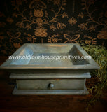 #BW12T Primitive Wood 12x12 Candle Tray with Drawer MADE IN USA!
