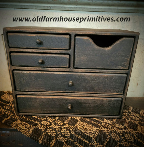 #BW5DB Distressed Black "Colonial Keeper" Cubby