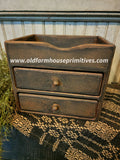 #BW2K-PM Primitive Mustard 2 Drawer "Keeping Box" MADE IN USA!