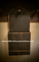 #BW52-DB Distressed Black Door Box With Drawer MADE IN USA!