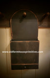 #BW52-DB Distressed Black Door Box With Drawer MADE IN USA!