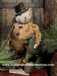 #DAWW3 Primitive Snowman "Rob" ⛄️ Wearing Plaid Pants and Top Hat (Handmade in USA)