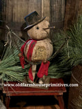 #DAWW6 Primitive Snowman ⛄️ "Mr. Mittens" Mittens For Sale (Handmade in USA)